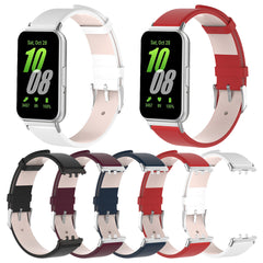 Adjustable Sweatproof Leather Watch Strap for Samsung Galaxy Fit 3