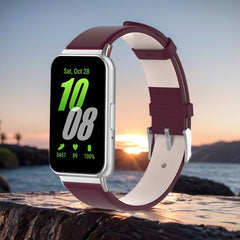 Adjustable Sweatproof Leather Watch Strap for Samsung Galaxy Fit 3